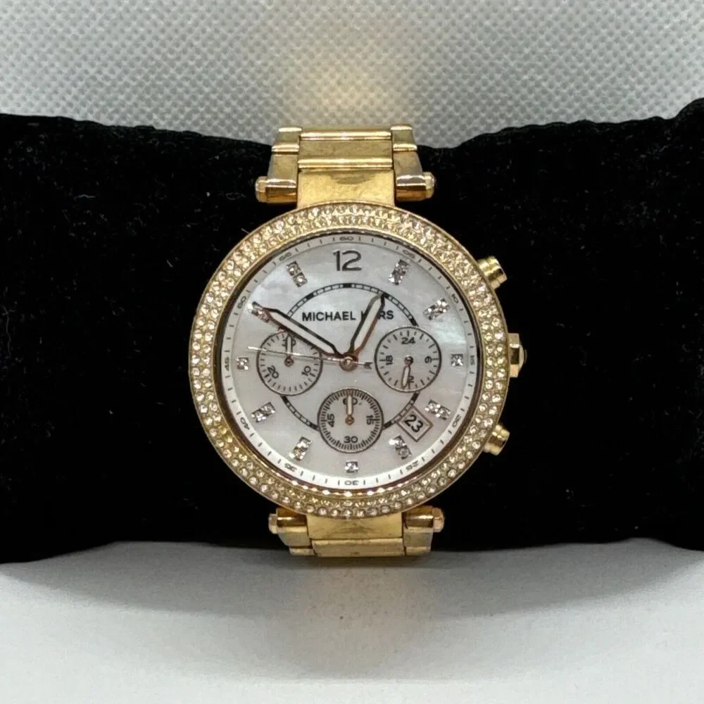 Michael Kors Parker MK5491 Women Rose Gold Analog Dial Quartz Wrist Watch JNA612
